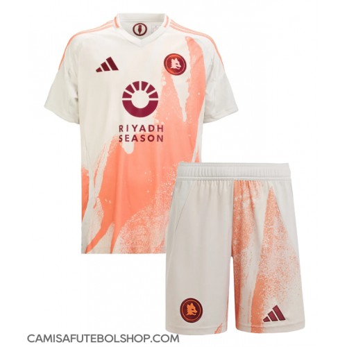 Camisa de time de futebol AS Roma Replicas 2º Equipamento Infantil 2024-25 Manga Curta (+ Calças curtas)